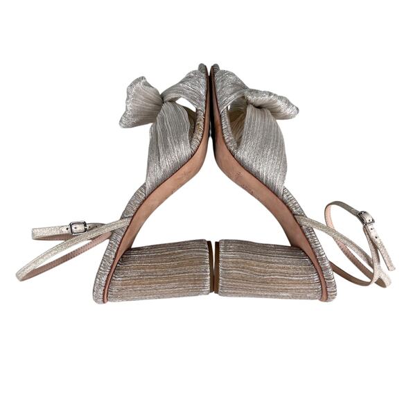 Loeffler Randall Camellia Heels 10 Shiny Champagne - Picture 9 of 11